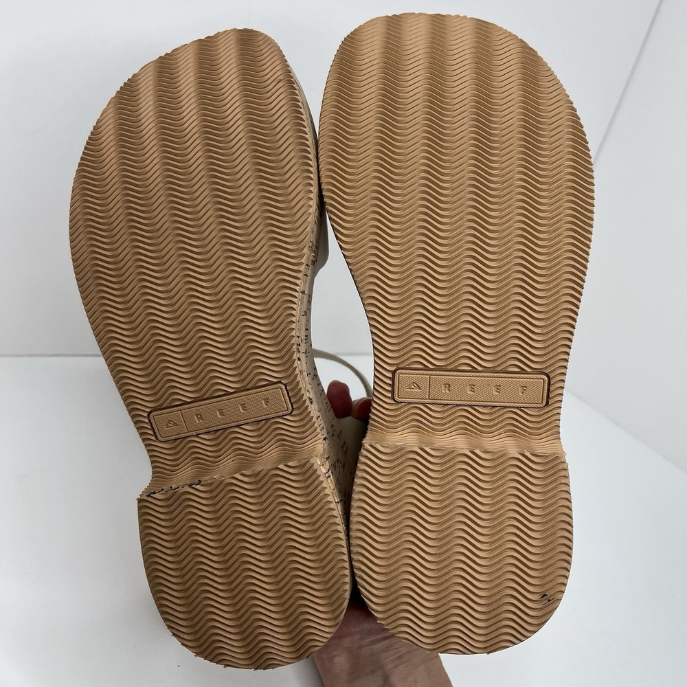 Reef Sunset Sayulita Chunky Platform Sandals Cream Women's 8.5 Beach - Picture 9 of 11